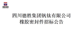 德勝集團(tuán)橡膠密封件招標(biāo)項目